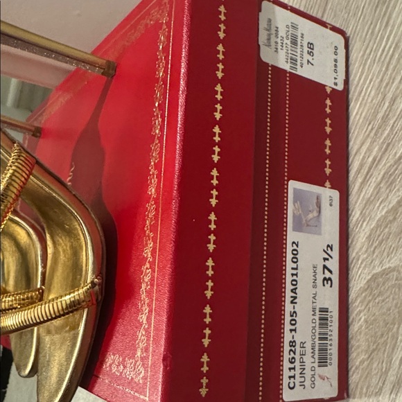 Rene Caovilla Gold Spiral-Ankle Stiletto Sandals - Picture 4 of 6